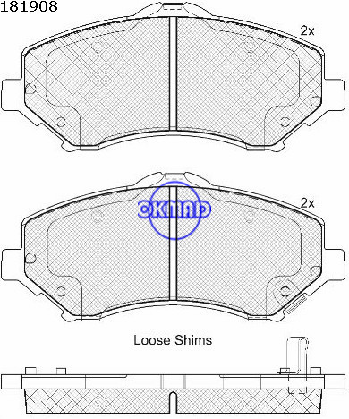 CHRYSLER GRAND VOYAGER DODGE NITRO JOURNEY JEEP WRANGLER WRANGLER CHEROKEE brake pad FMSI:D1273-8389 OEM:68003701AA WVA24604,F1273